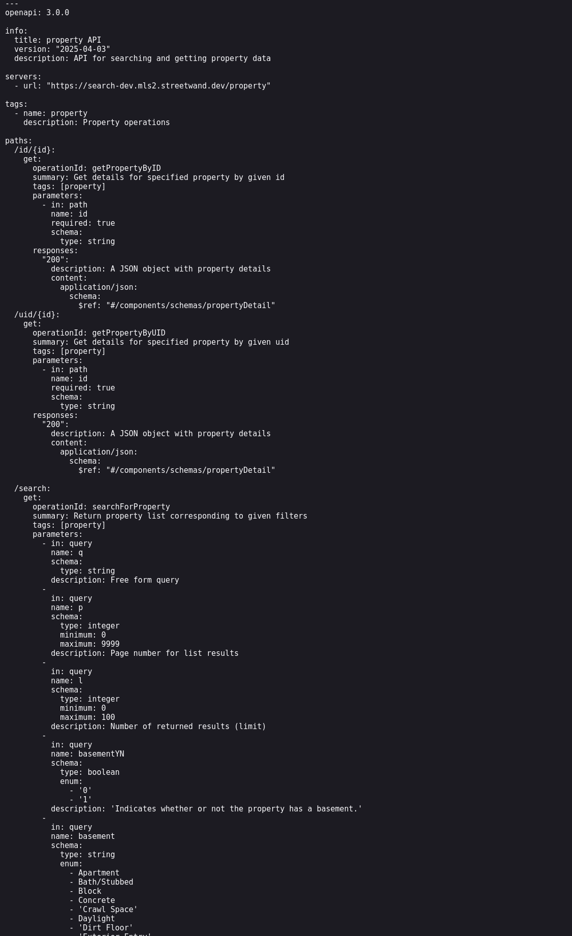 Search Interface Screenshot